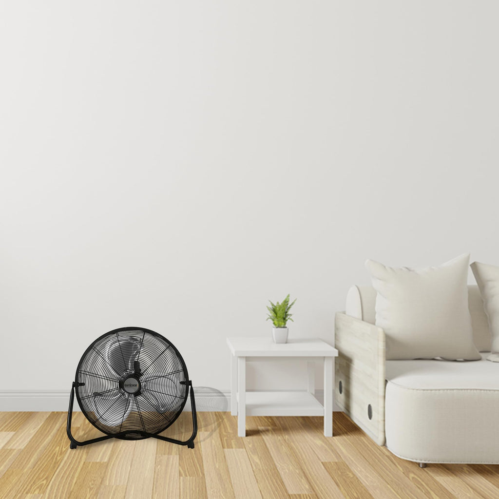 Black 20in 3 Speeds Floor Fan 2 Pack F332
