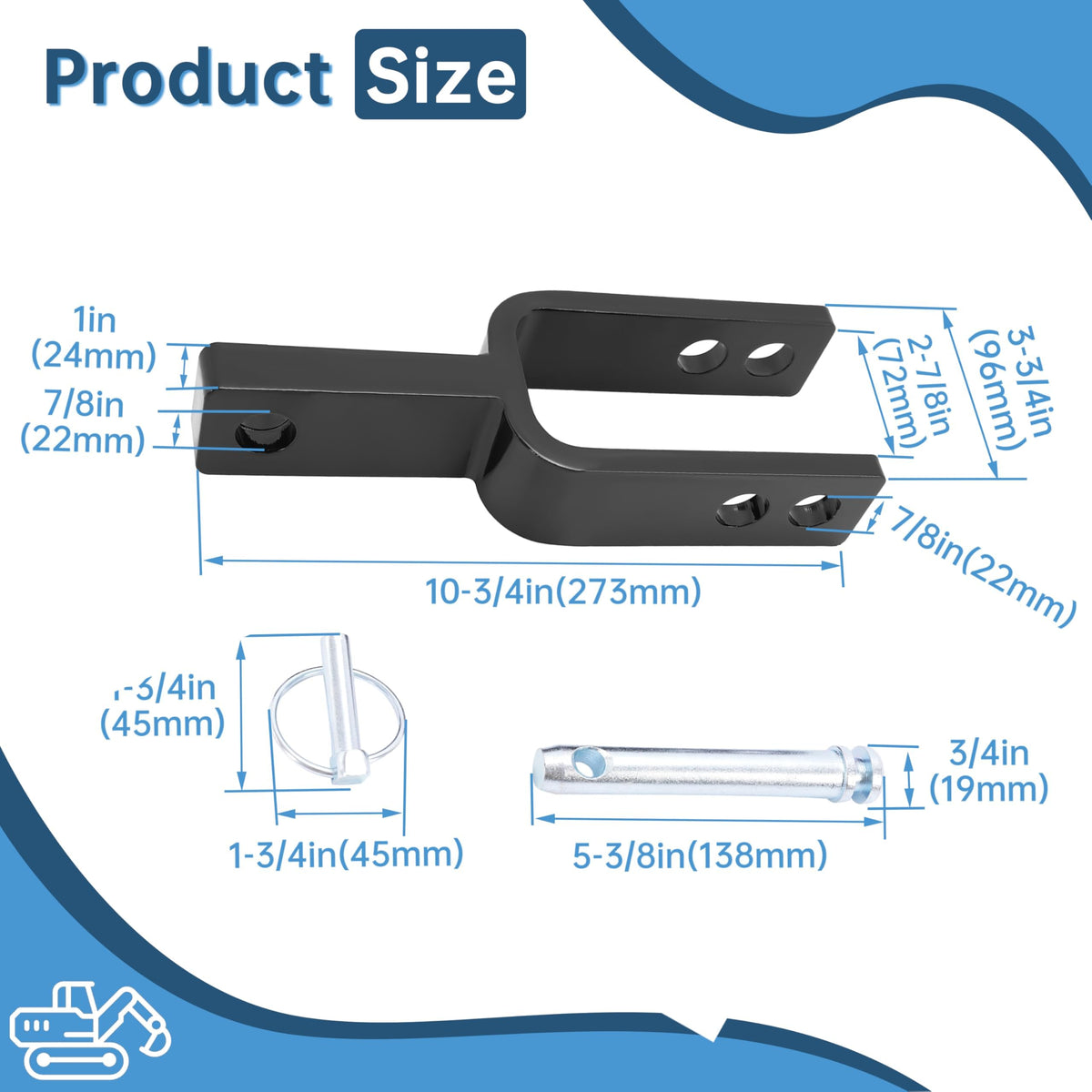 Quick Hitch Adapter for Category 1 3-Point Z2390