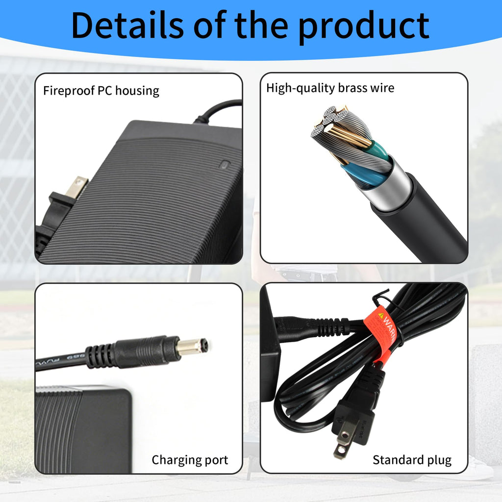 42V 2A Lithium Battery Charger with 3 Connectors V43908