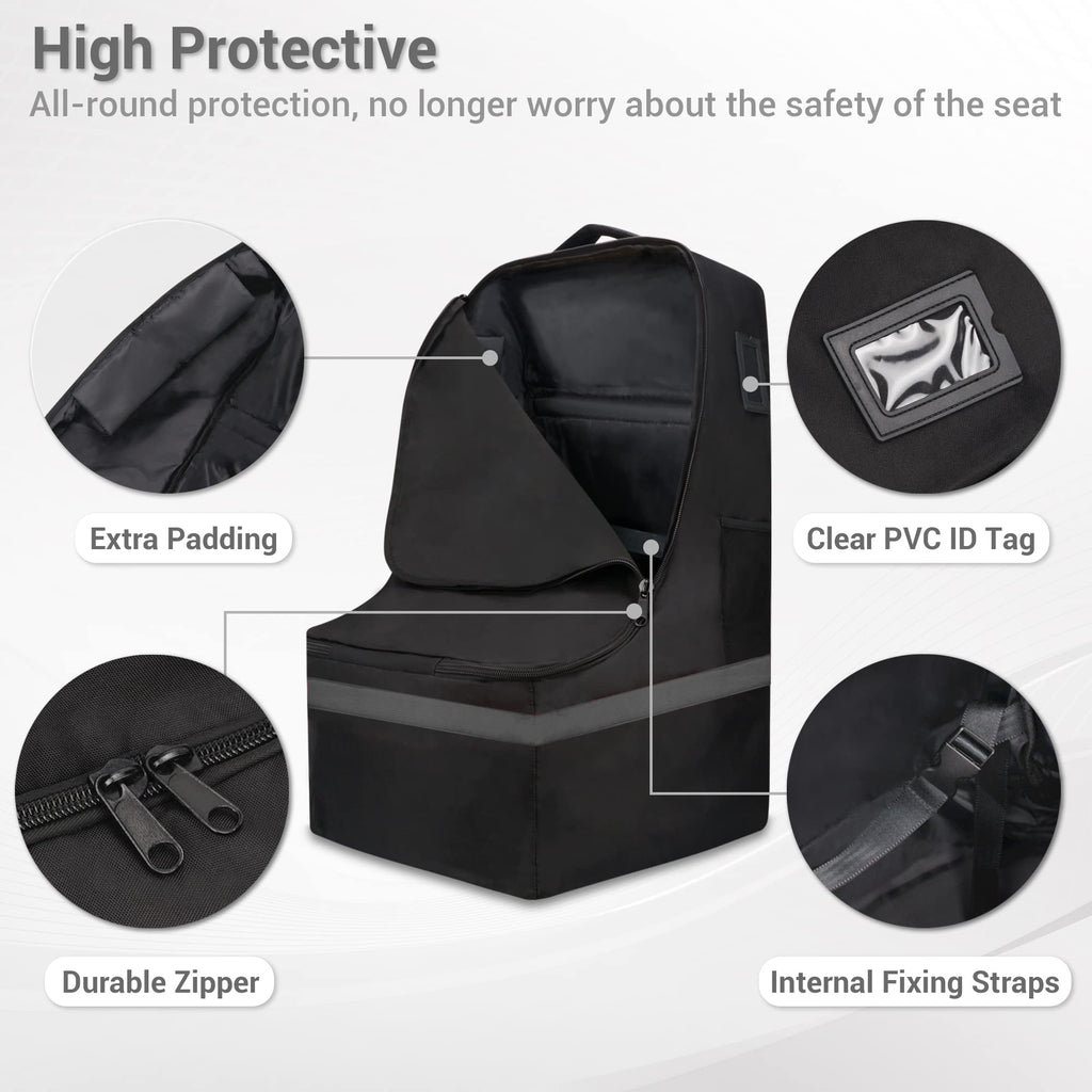 Padded Gray Car Seat Travel Bag W956