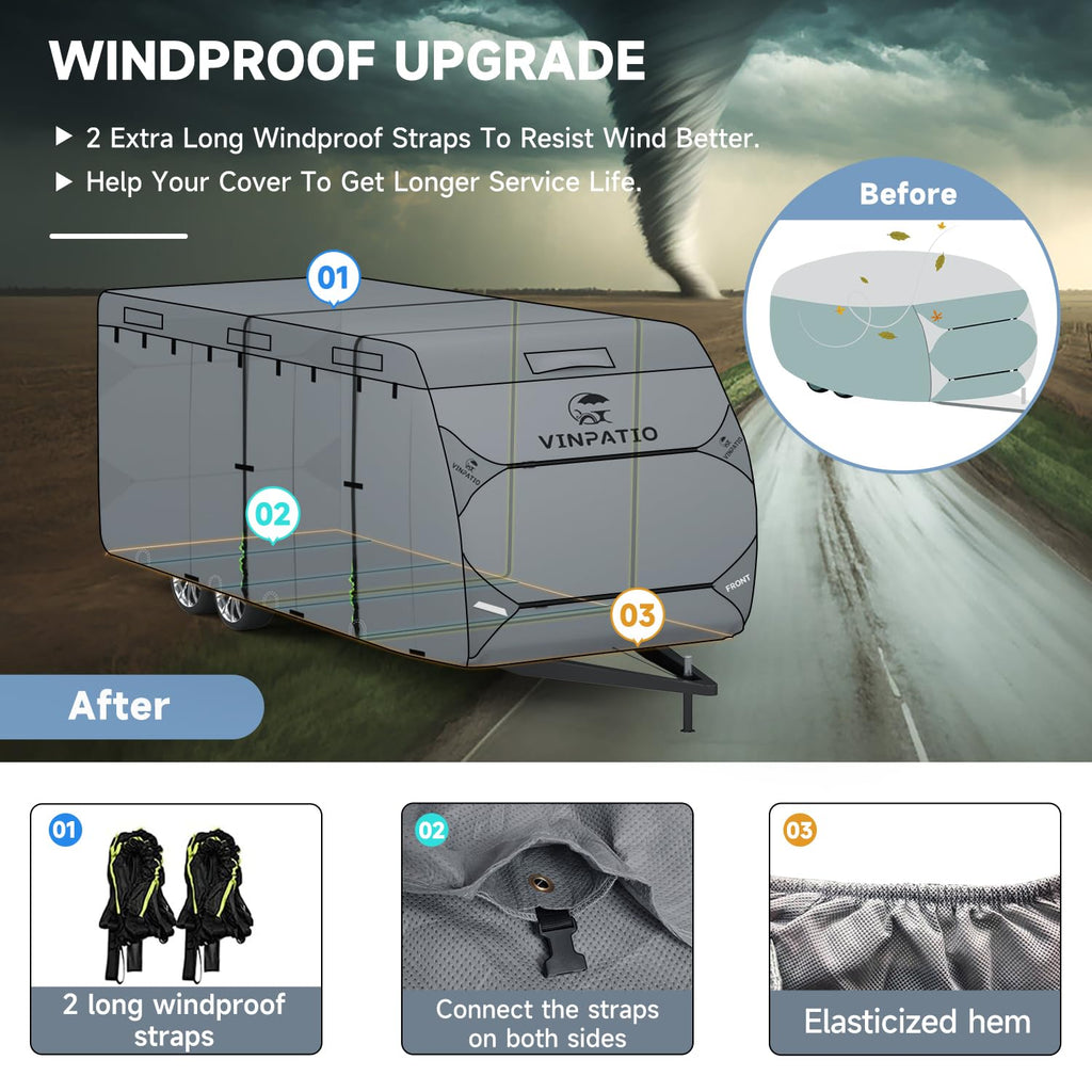 7 Layers Travel Trailer Cover Fits 30'-33' B820144