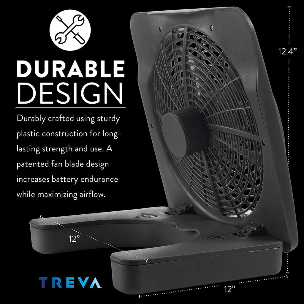 10 in Portable Desktop Battery Fan 2-Speed C8796