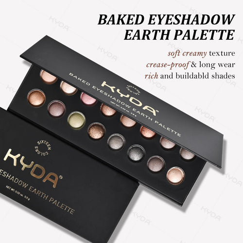 16 Colors Baked Eyeshadow Palette Matte Shimmer Finish M343