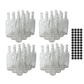 750ml Clear Glass Bottles with Lids, 48-Pack B615138