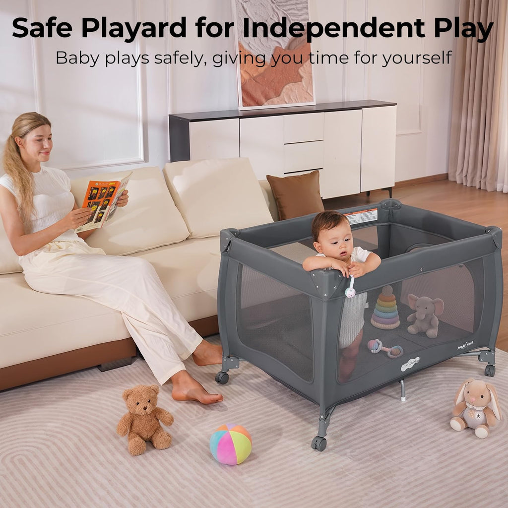 Portable Baby Playpen with Bassinet O79463