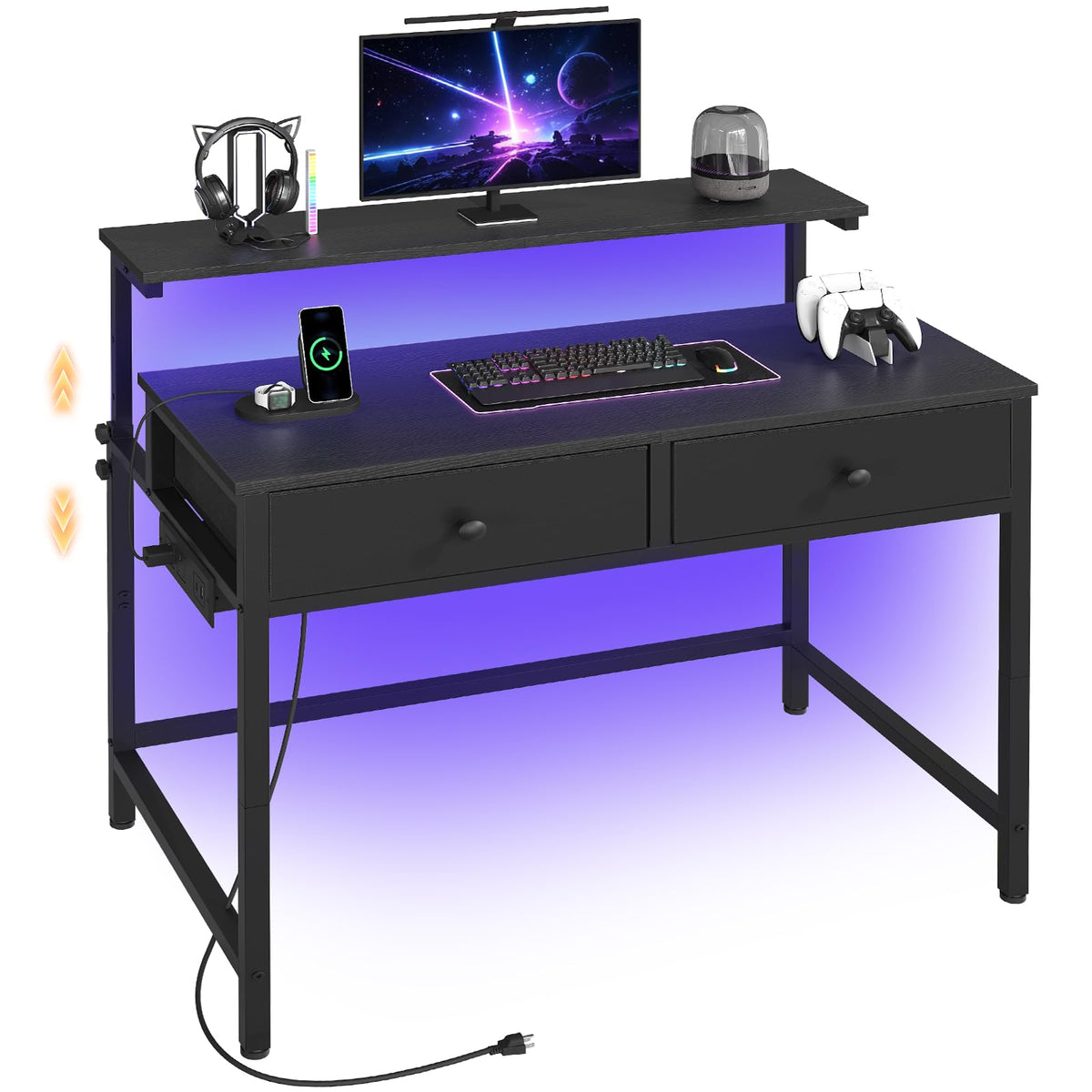 Computer Desk with Monitor Stand F72278