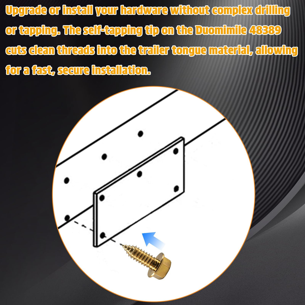 3/8 in x 1 in Self Tap Screw 6P V474