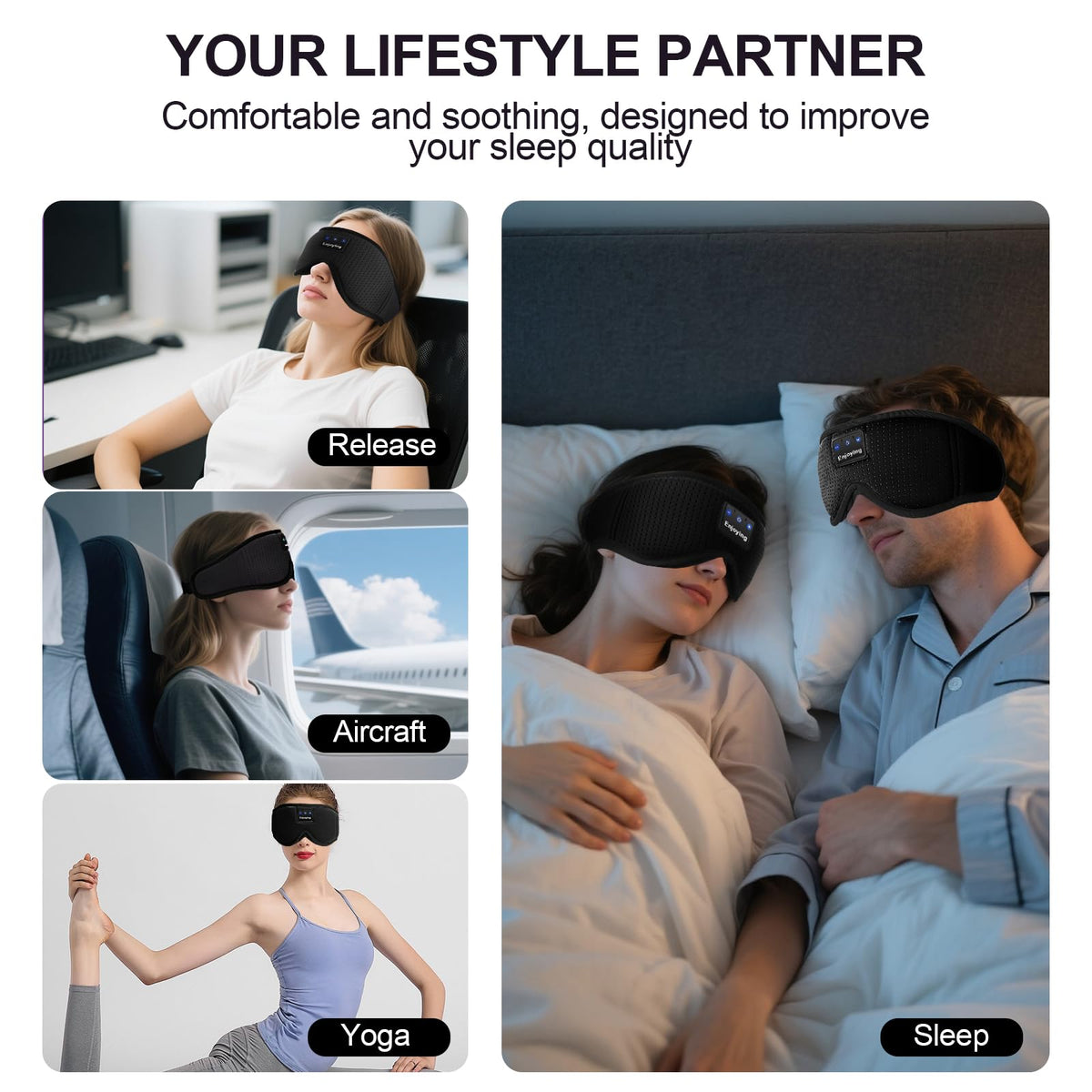 Sleep Mask with Bluetooth Headphones B2284