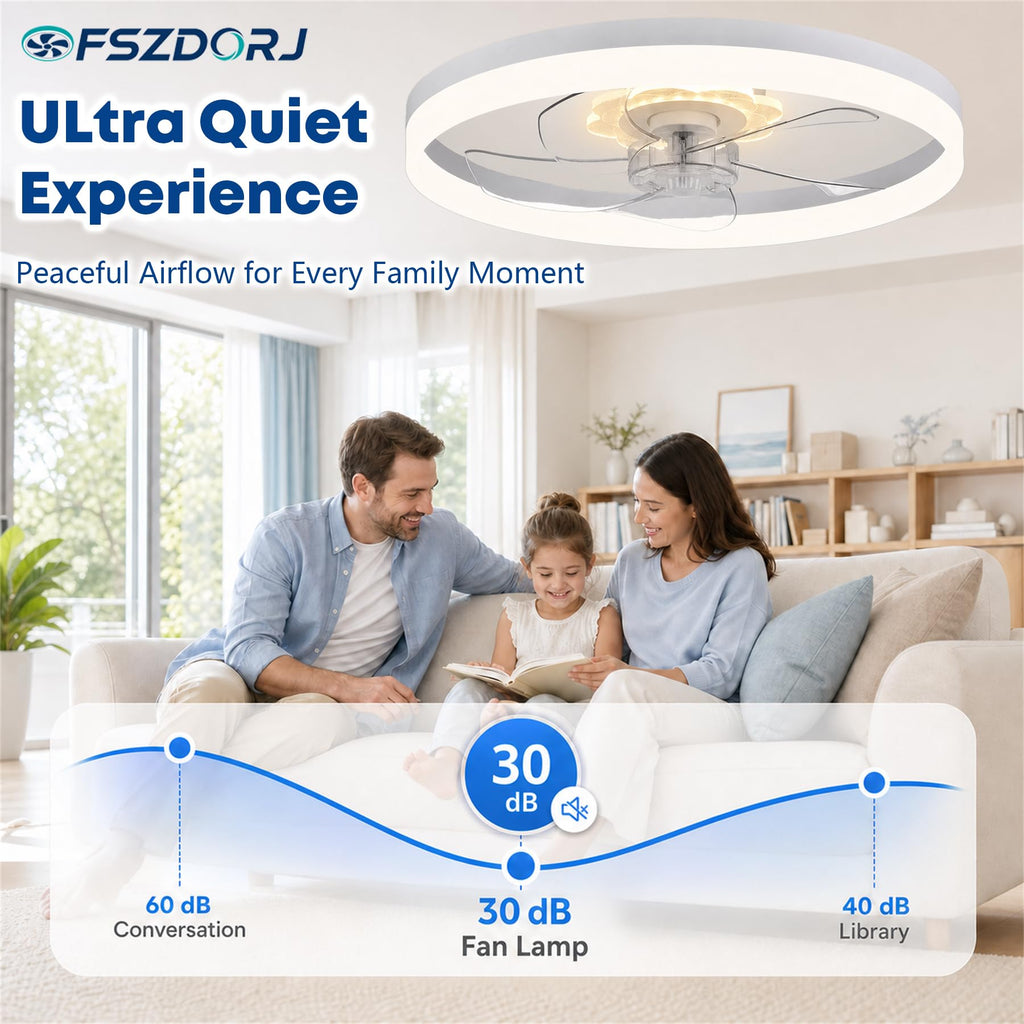 20'' Ceiling Fan with Light and Remote P2611