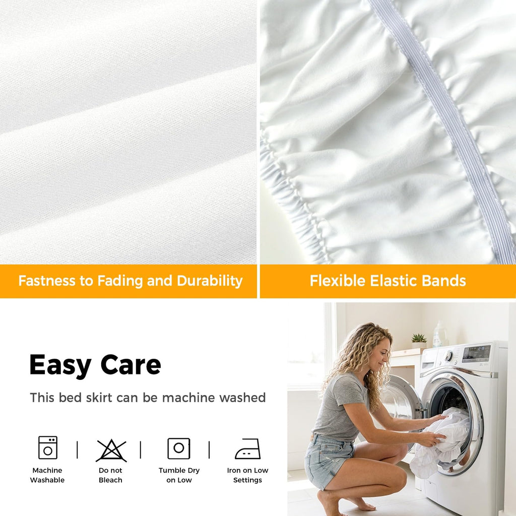 Ruffle Wrap Around Bed Skirt California King 18" Drop V9620