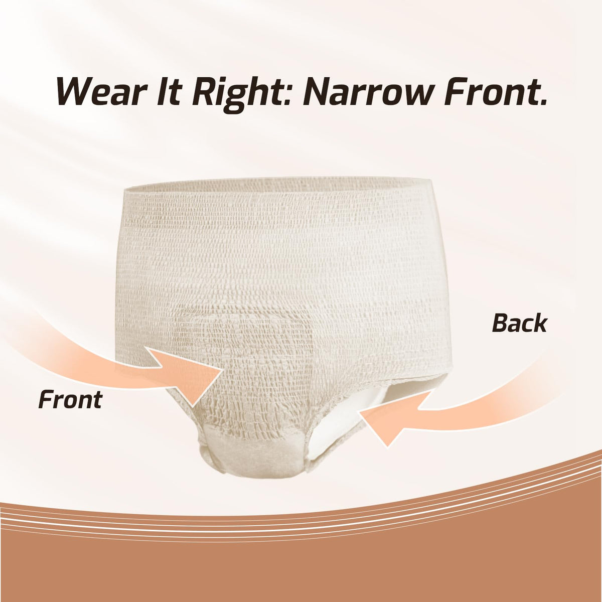 Beige Large Incontinence Underwear 128 Count H9559