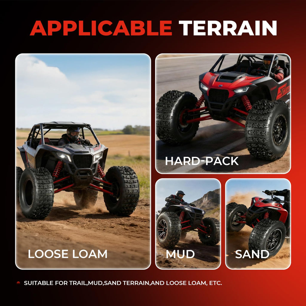 Set of 2 18x9.5-8 Tubeless All-Terrain Tires W22956