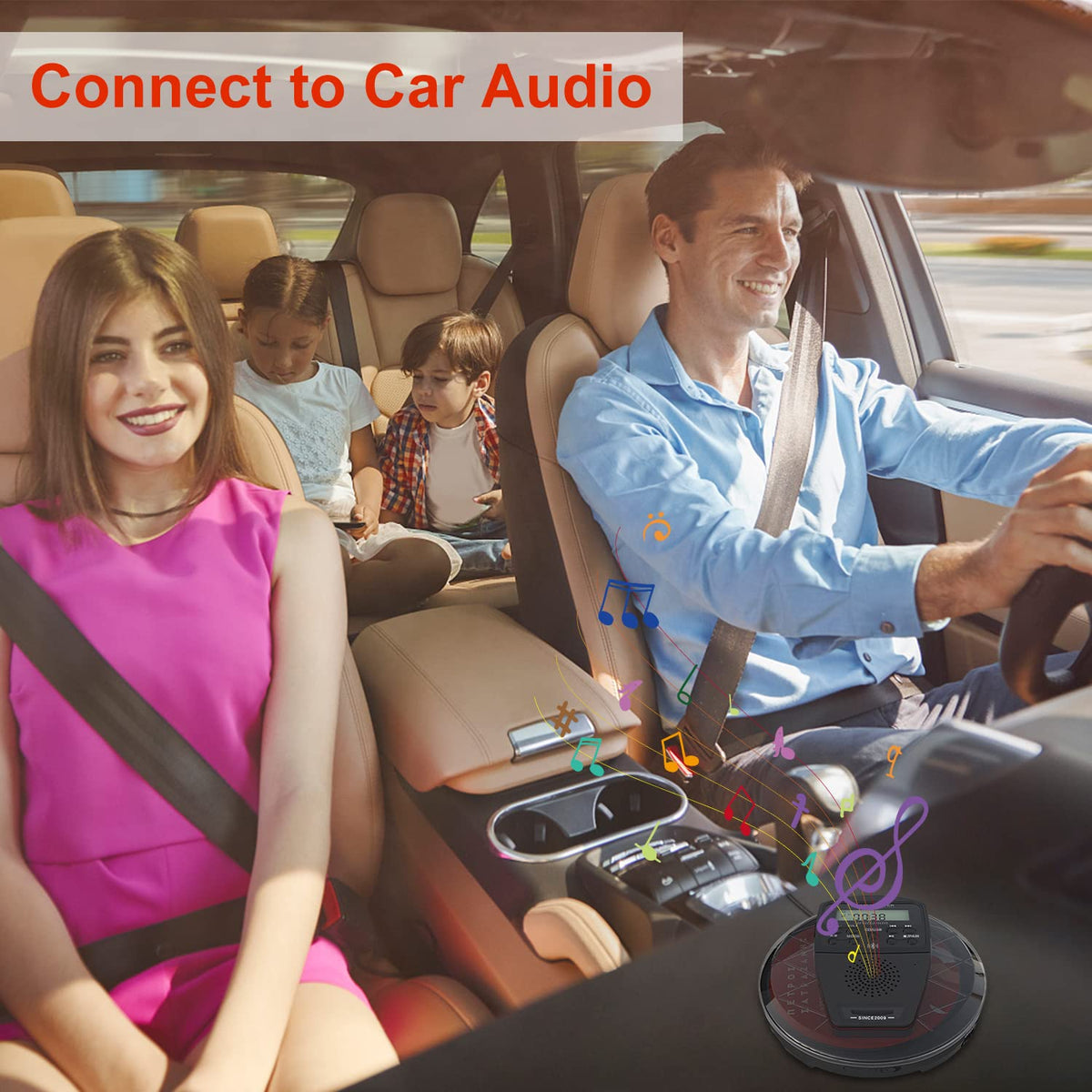 Rechargeable Portable CD Player with Bluetooth Q991