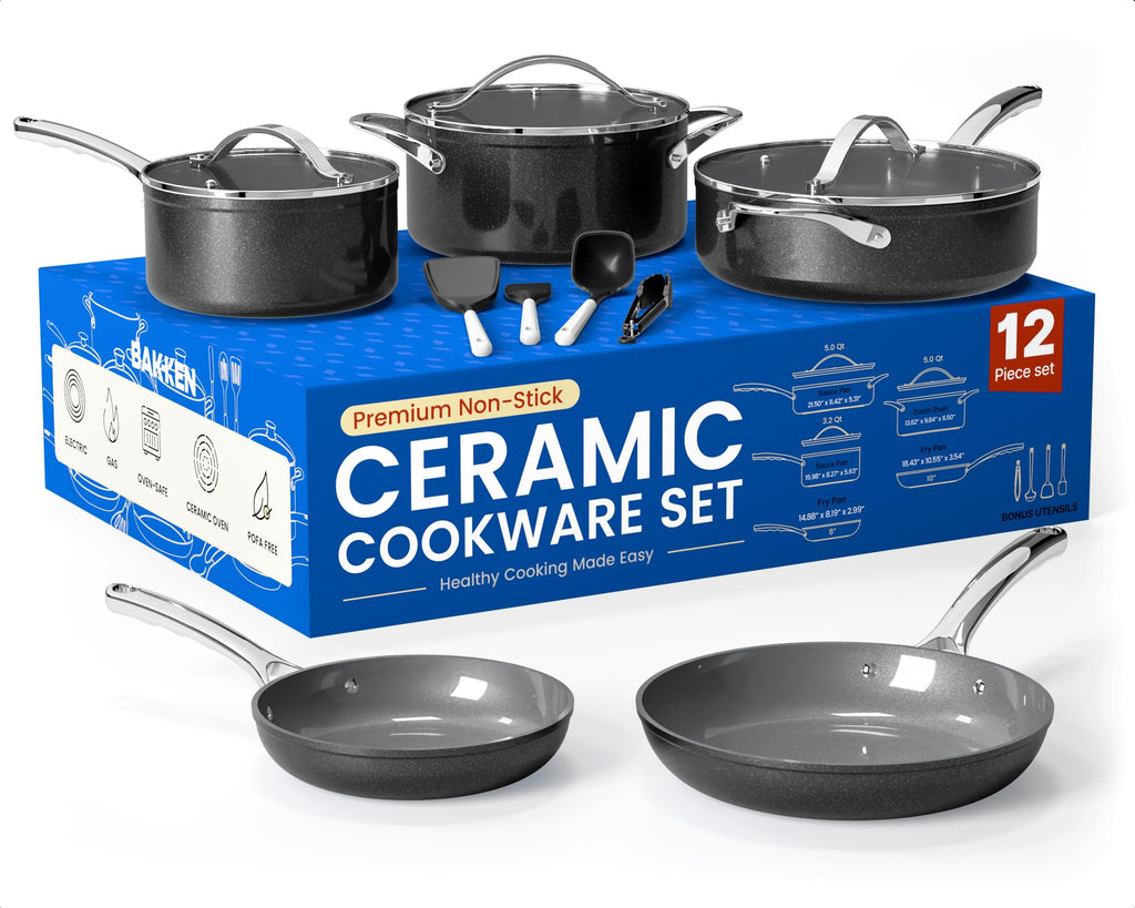 12-Piece Nonstick Ceramic Cookware Set P877