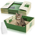 8 Pcs Disposable Cat Litter Box with Scoop J6118