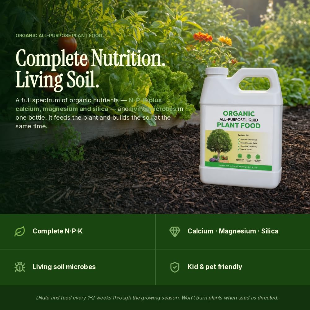 Organic All-Purpose Liquid Plant Food Fertilizer 32oz W354