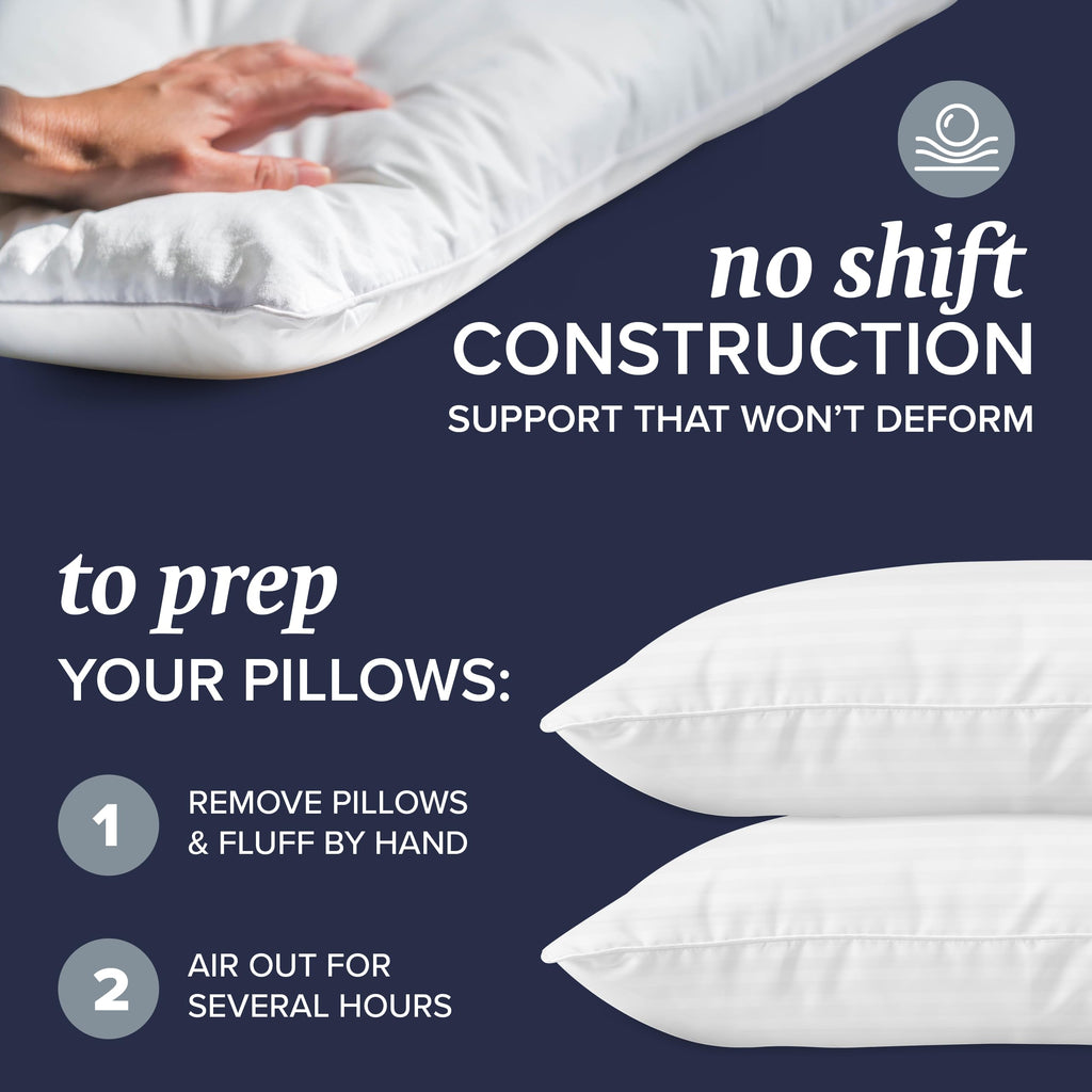 King Size Down Alternative Pillows and Mattress Protector Y38585