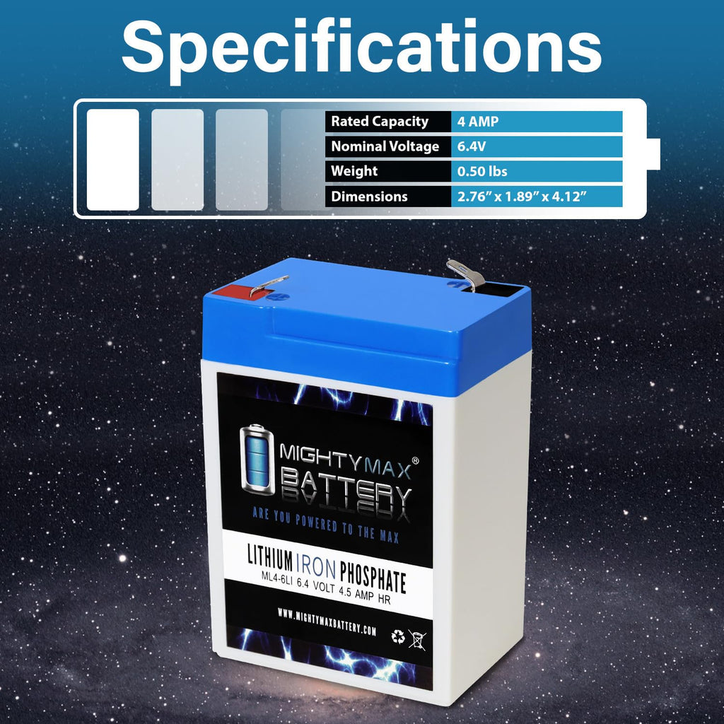 6V 4.5AH Lithium Replacement Battery Q200