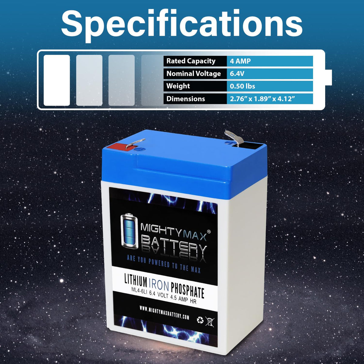 6V 4.5AH Lithium Replacement Battery Q200