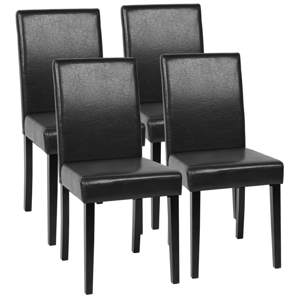Set of 4 Black Dining Chairs R135