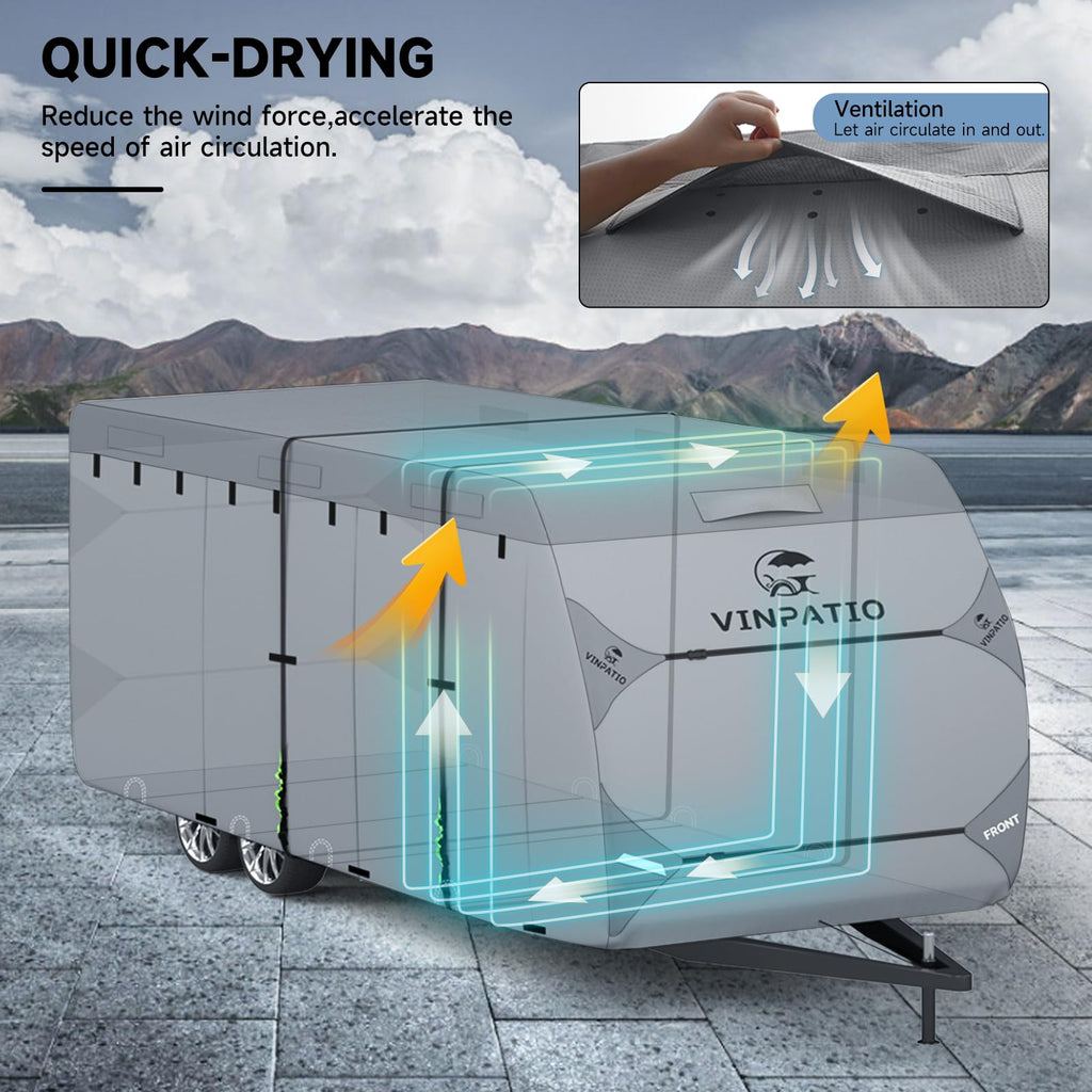 7 Layers Travel Trailer Cover Fits 30'-33' B820144