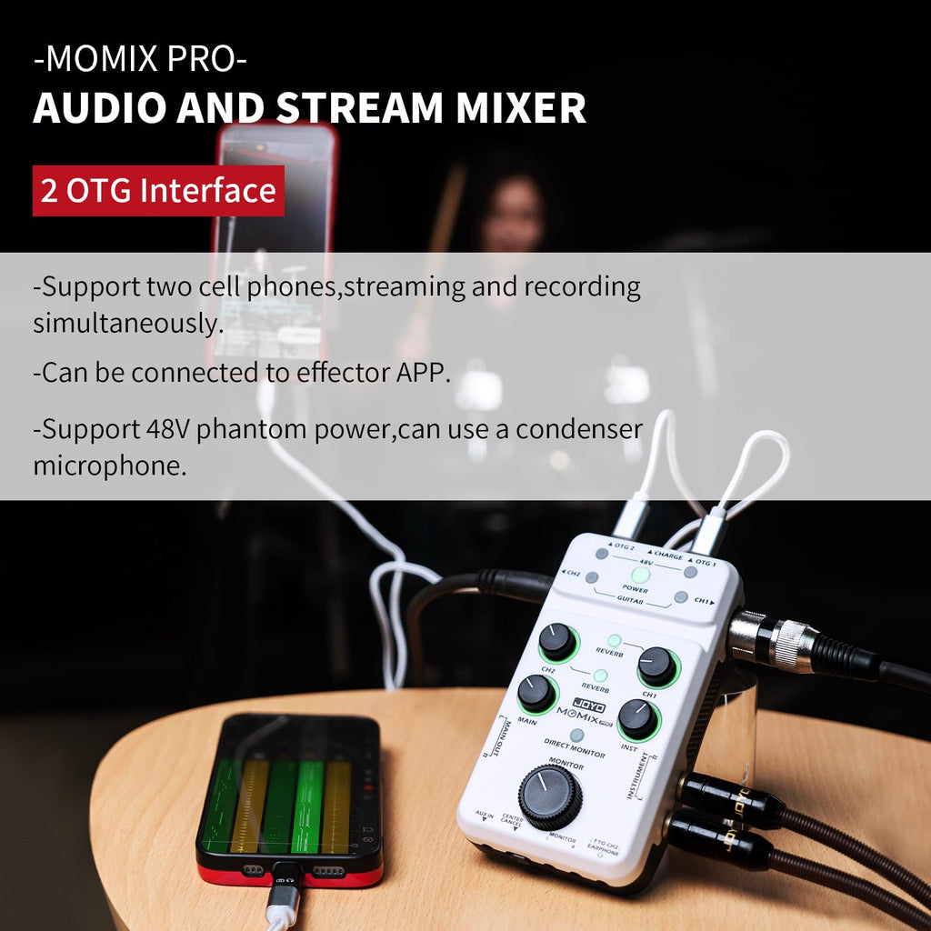 Portable Rechargeable USB Audio Interface with 48V Phantom Power W9607
