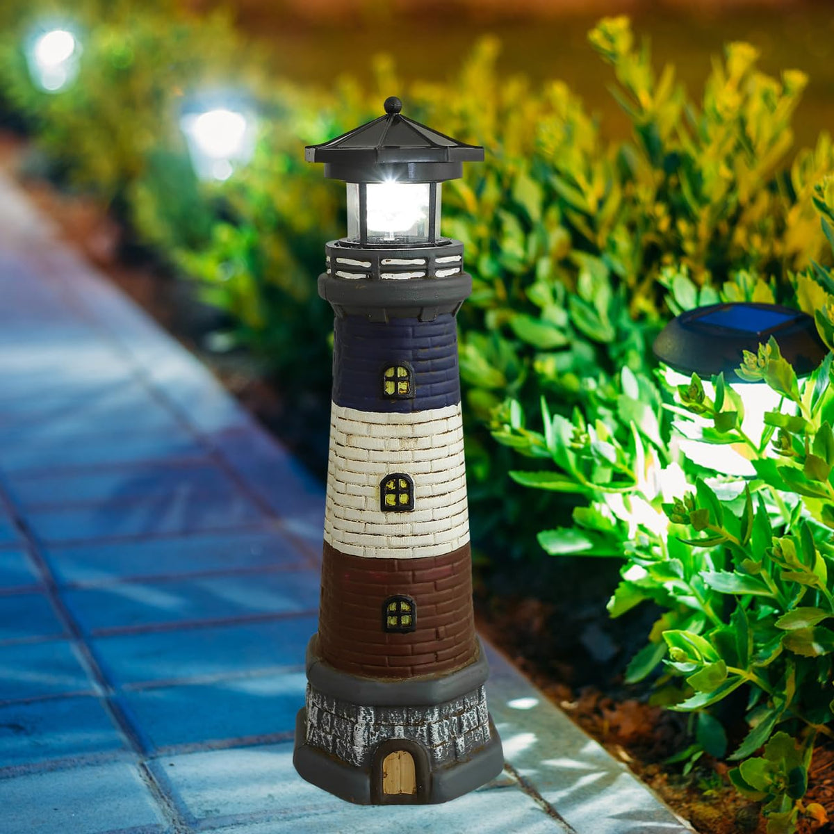 Solar Lighthouse Outdoor Statue U80295