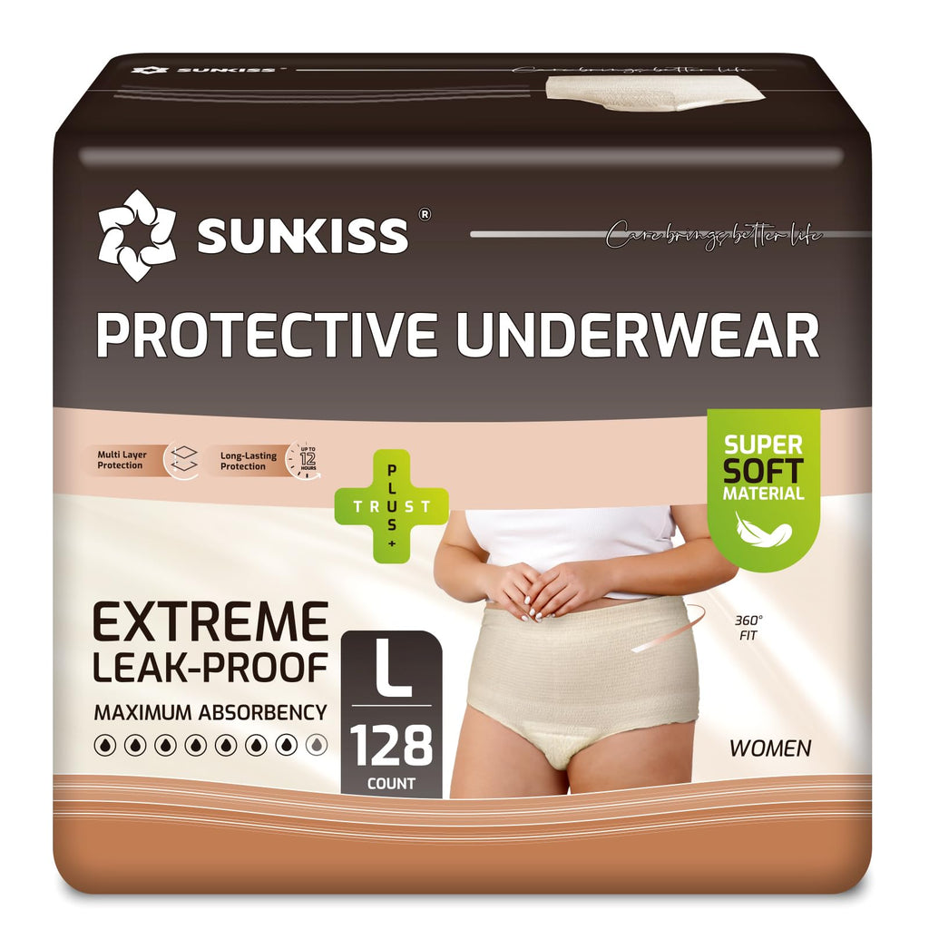 Beige Large Incontinence Underwear 128 Count H9559