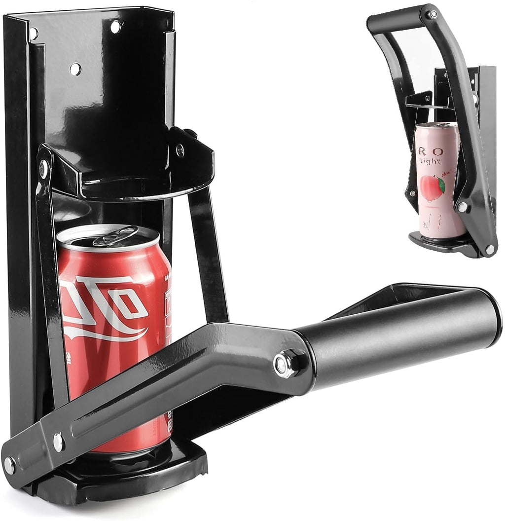 16 oz Heavy Duty Wall Mounted Aluminum Can Crusher with Bottle Opener U23917
