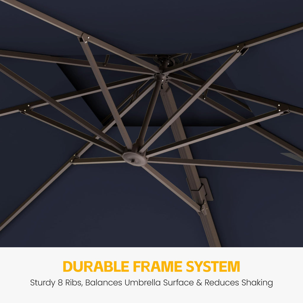 10x13 FT Cantilever Patio Umbrella with Base C353836