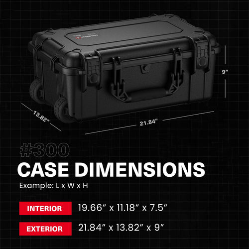22" Rolling Lockable Hard Storage Case W627365