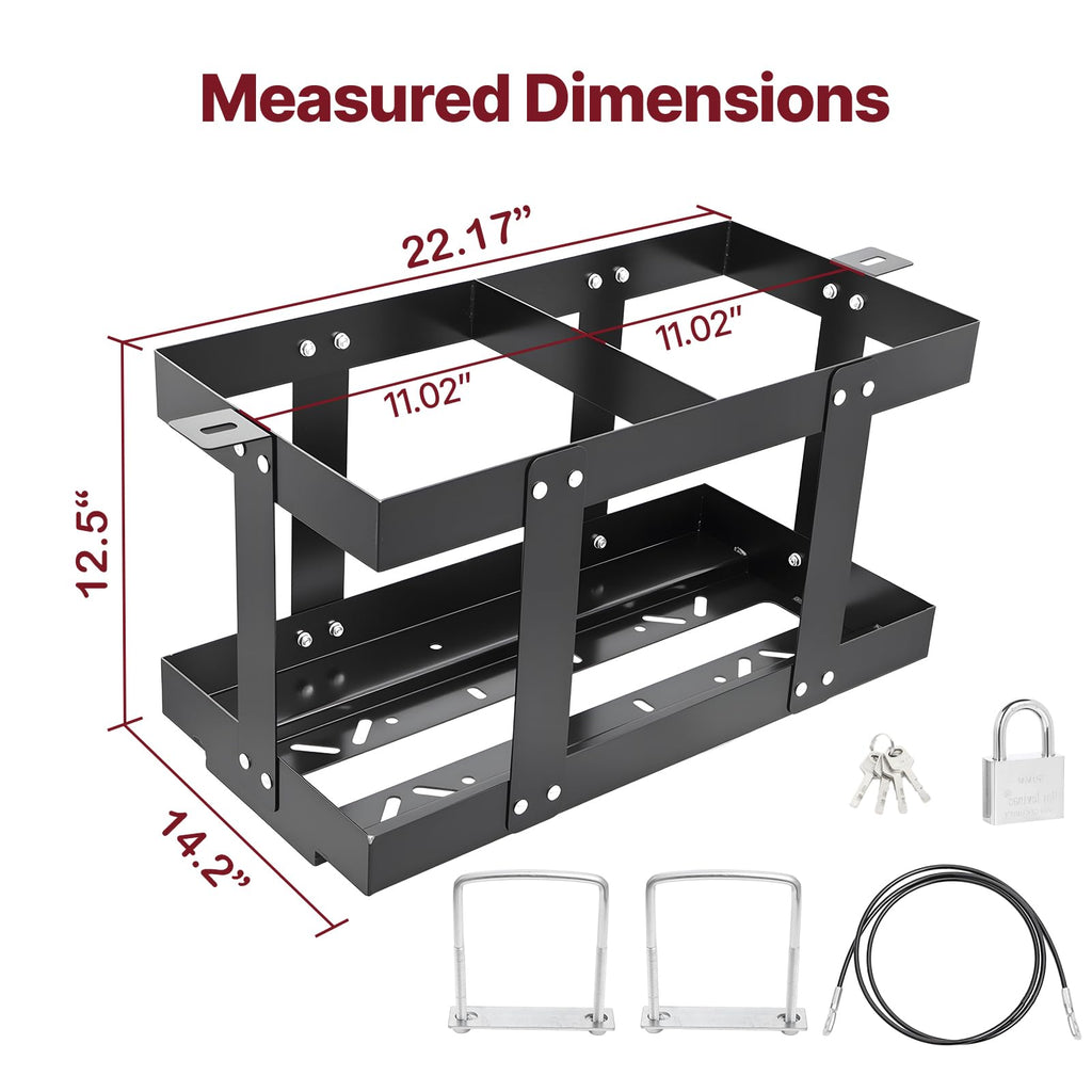 Heavy-Duty Fuel Jug Holder for Two 5 Gallon Gas Cans P73522