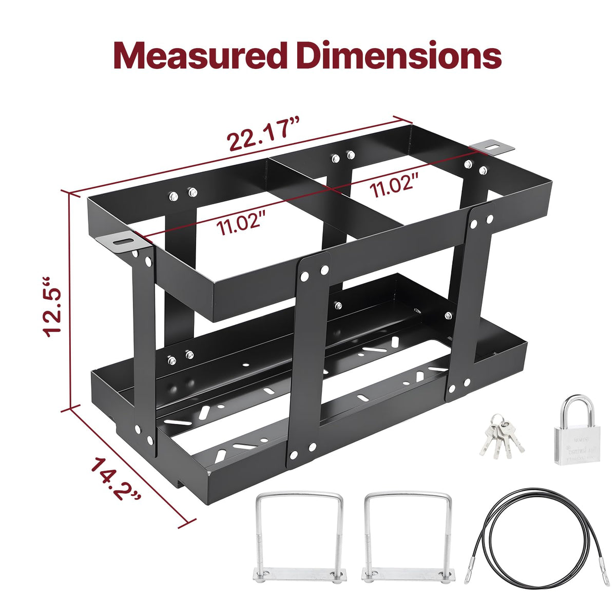Heavy-Duty Fuel Jug Holder for Two 5 Gallon Gas Cans P73522