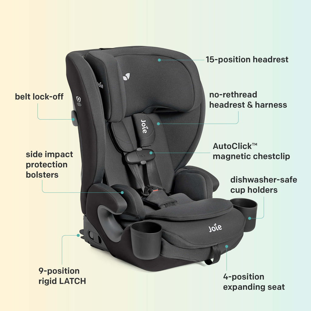 Harness Booster with Rigid Latch, 7-Position Footrest J121