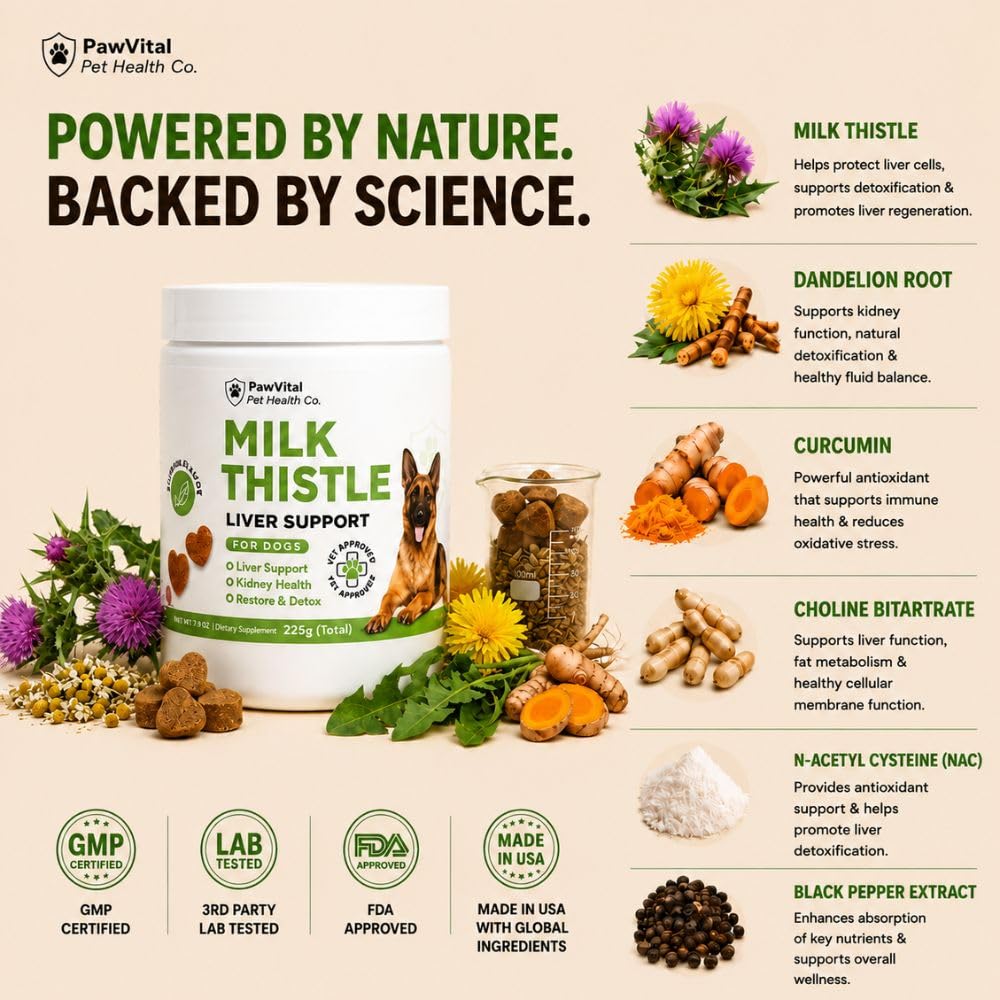 Milk Thistle Liver Support Chews with Salmon Oil & Curcumin E363