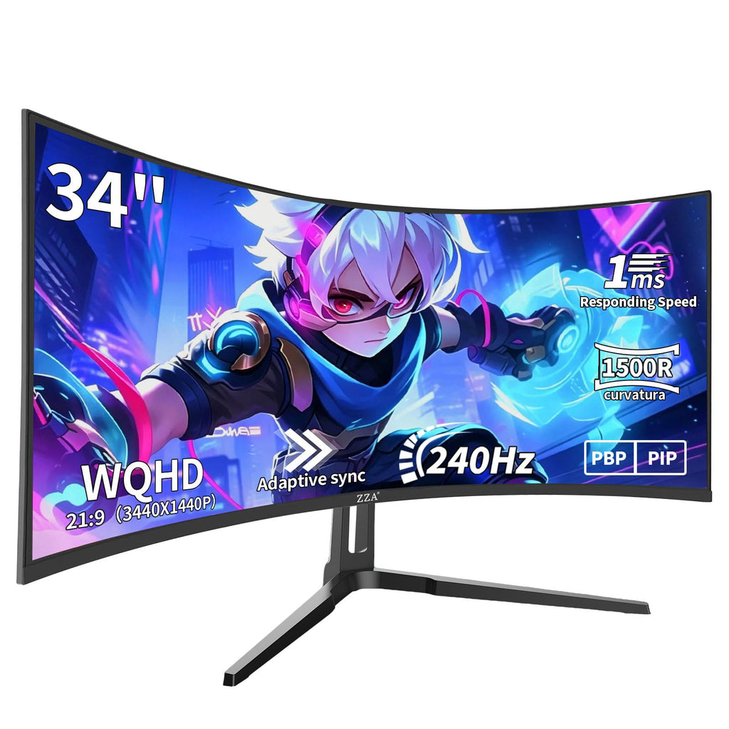 34 Inch Curved Ultrawide Gaming Monitor 240Hz WQHD N10834