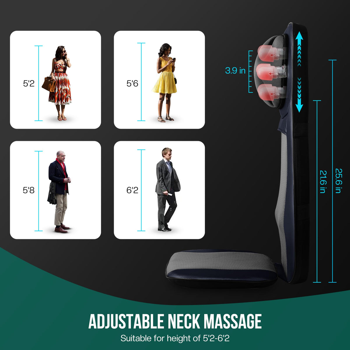 Shiatsu Neck Back Massager with Heat B701484
