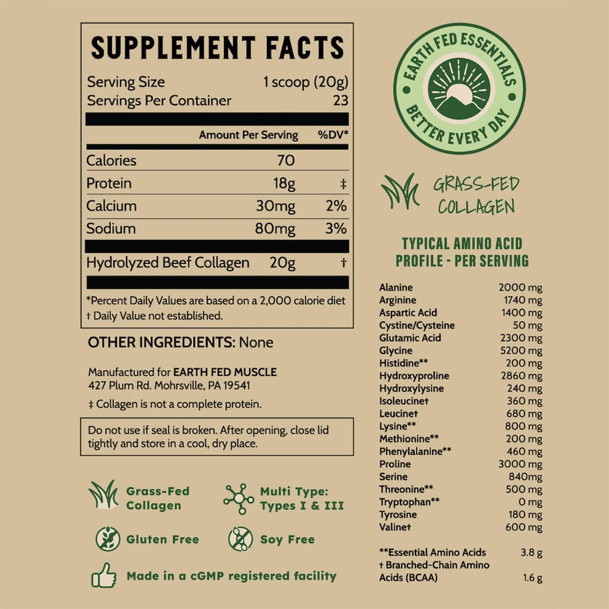 Collagen Peptides Unflavored 23 Servings P898
