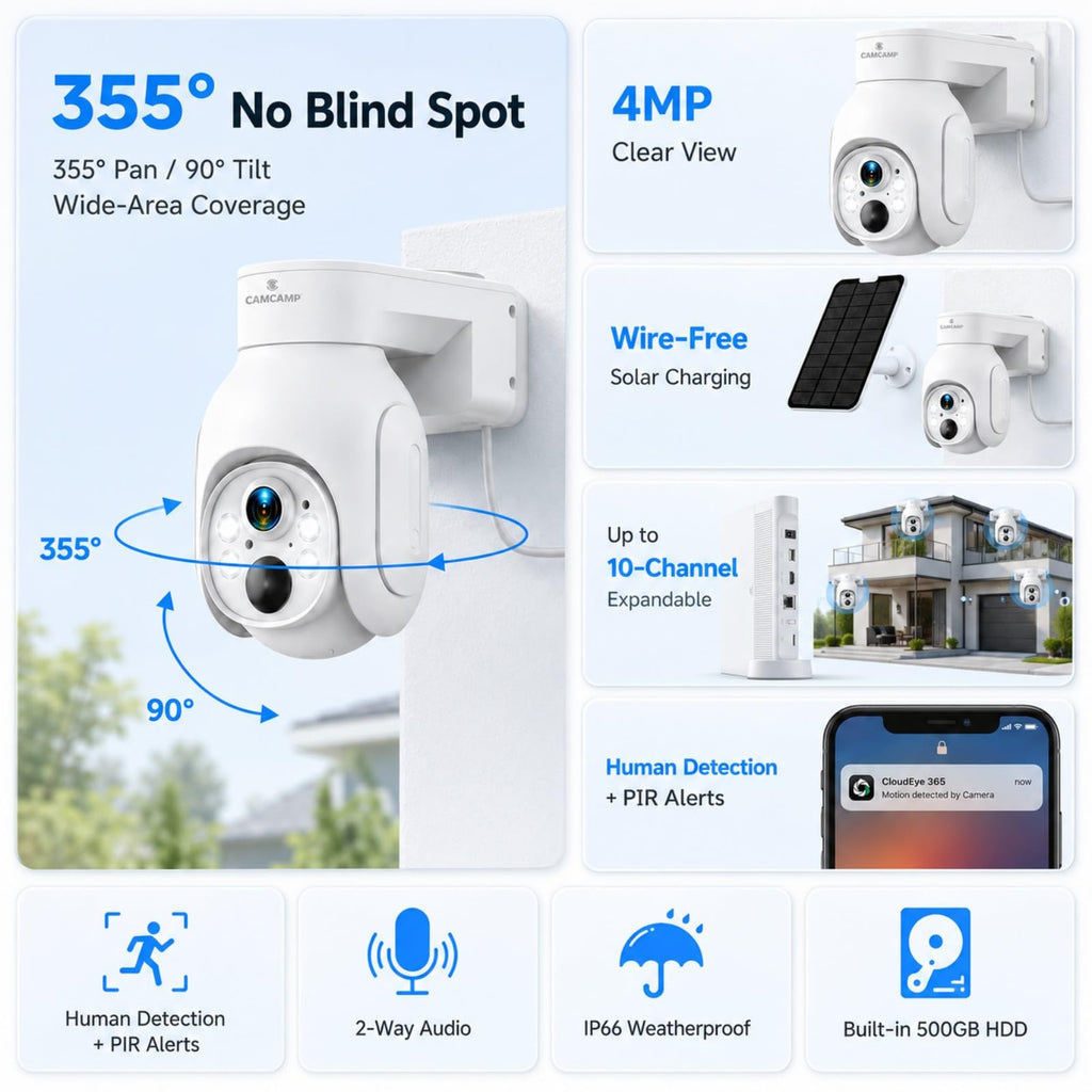 Solar Security Cameras Wireless Outdoor 4 Pack K8389
