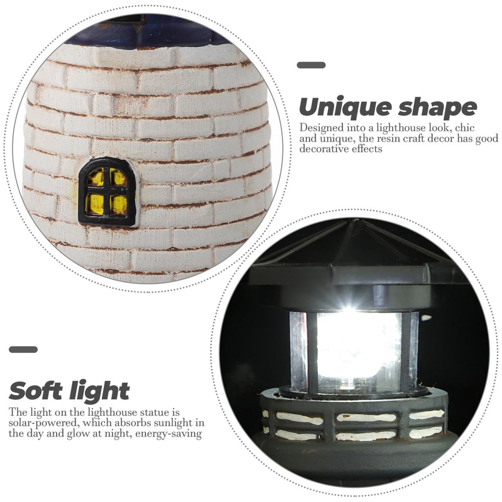 Solar Lighthouse Outdoor Statue U80295