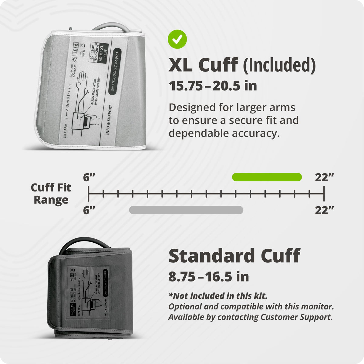Blood Pressure Monitor XL Cuff D5591