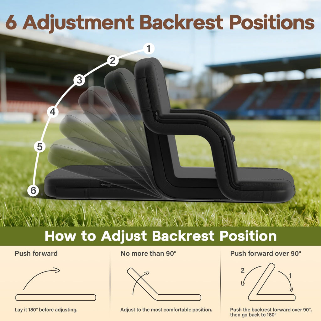 Heated Stadium Seat with Back Support Y6190