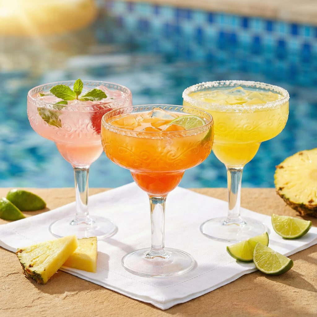 6 Pack 16oz Clear Acrylic Margarita Glasses K398