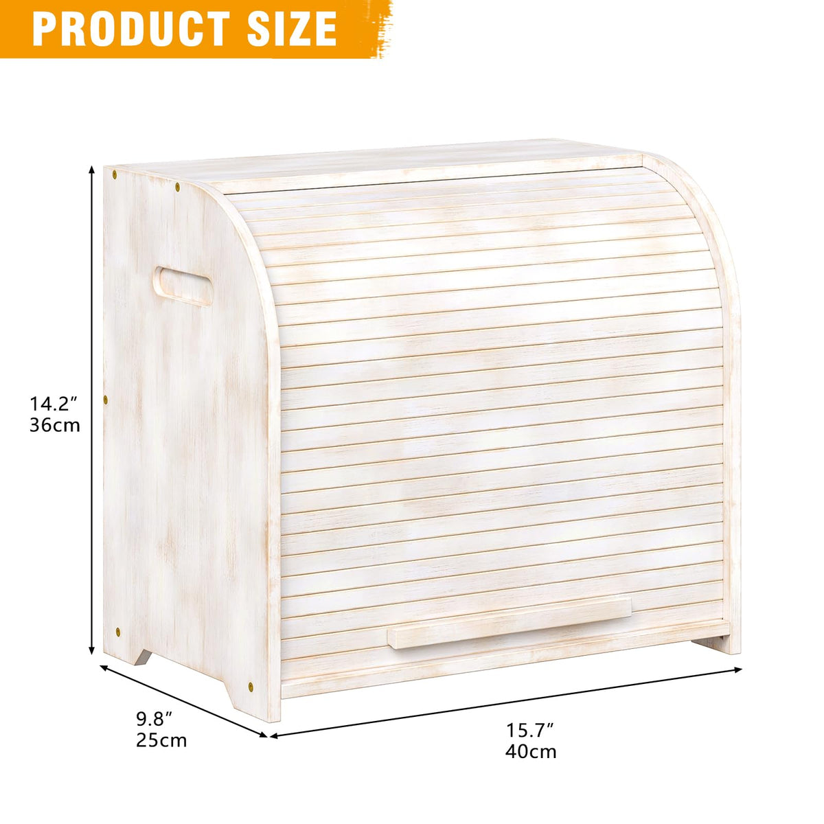 Bamboo Roll Top Bread Box U53617