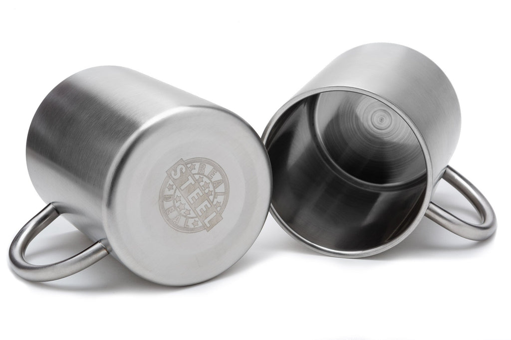 15 oz Double Wall Stainless Steel Insulated Mug Set of 2 U163