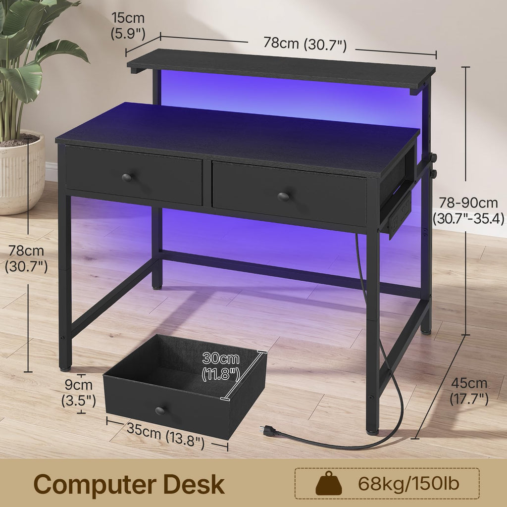 Computer Desk with Monitor Stand F72278