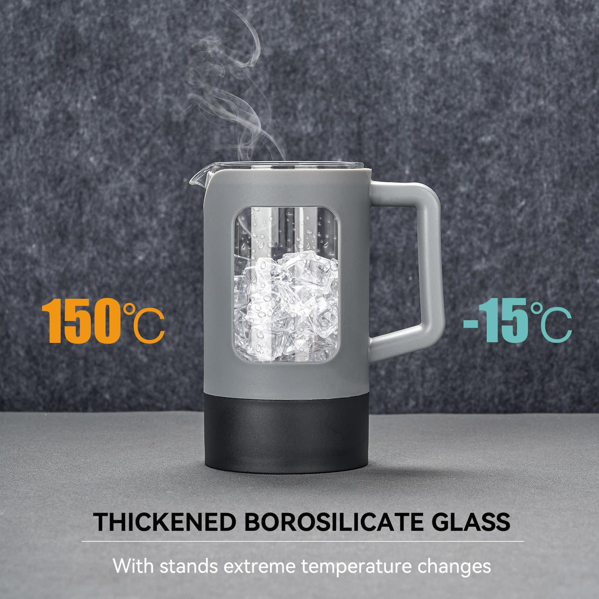 21 oz Heat-resistant Borosilicate Glass French Press Coffee Maker V275