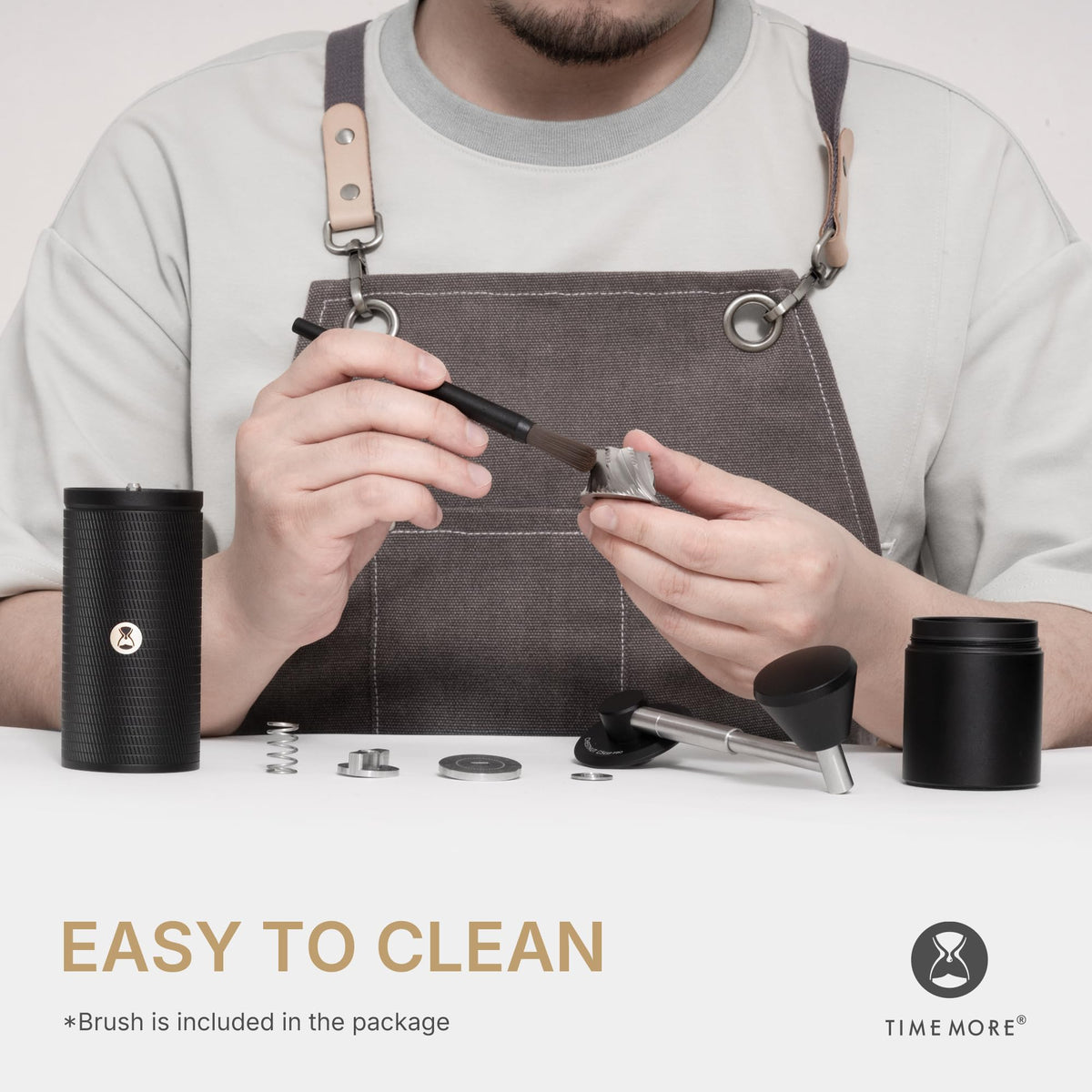Manual Coffee Grinder 50 Adjustable Settings 42mm Stainless Steel Burr 30g Capacity J178217