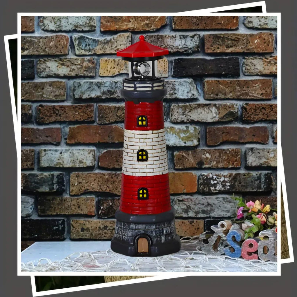 Solar Outdoor Lighthouse Garden Statue R7689