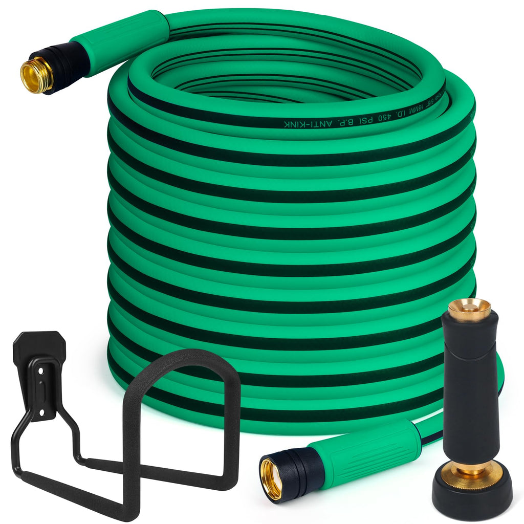 Heavy Duty 5/8 in x 100 FT Hybrid Rubber Garden Hose W304